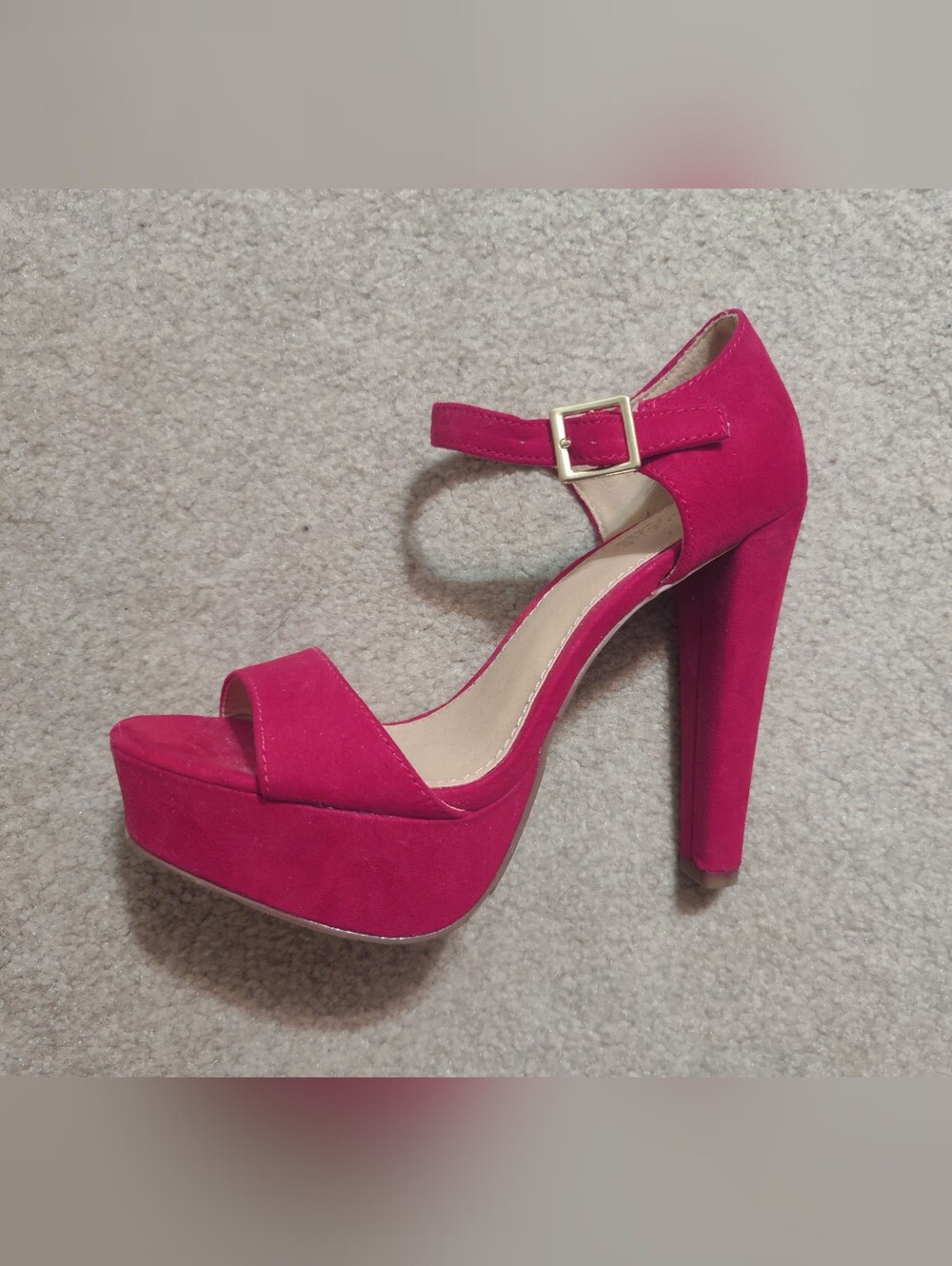 NWOT Charlotte Russe Red Ankle-Strap Heels
